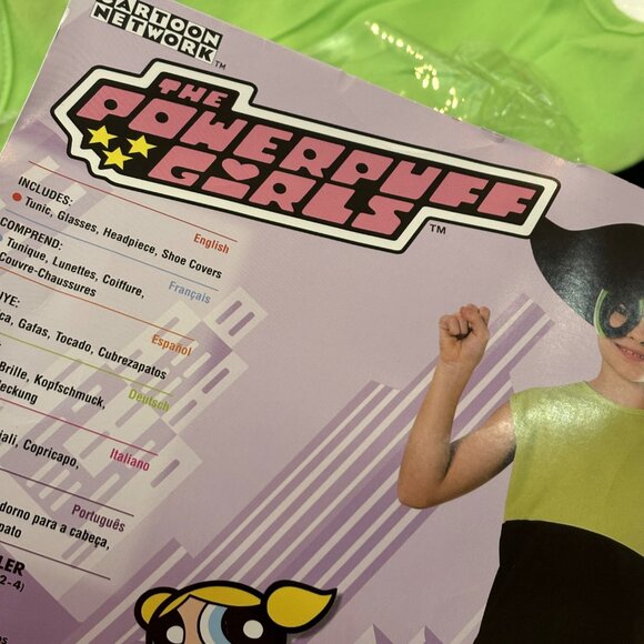 Powerpuff Girls  Buttercup  Rubie’s Costume #38566 Size 8-10 NWT NOS - Picture 2 of 11